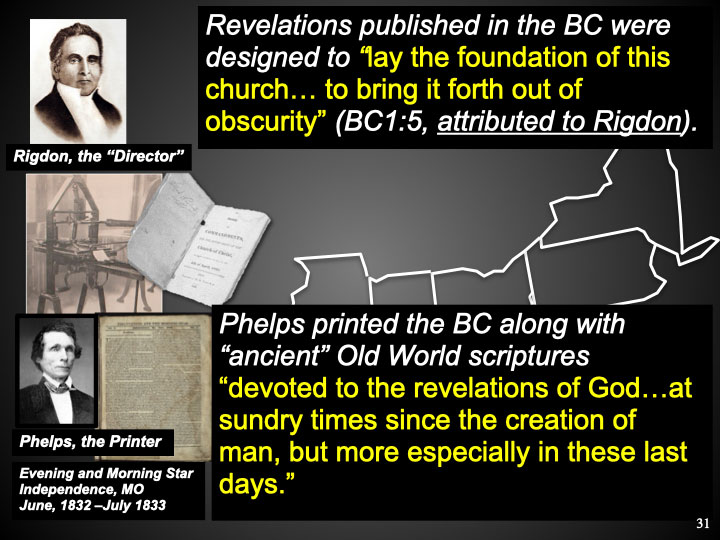 Revelations published in the BC