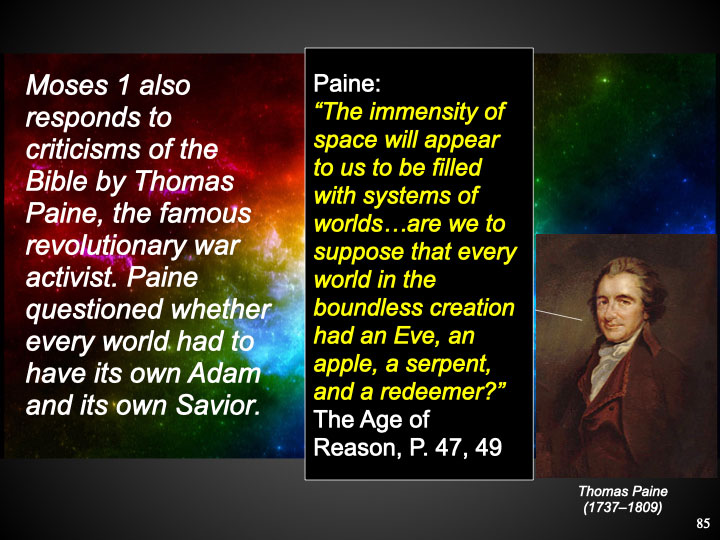 Paine: “The immensity of space
