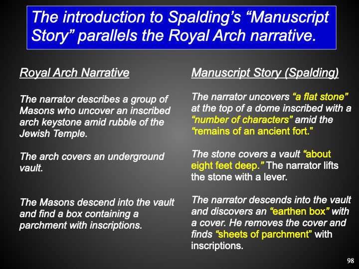 The introduction to Spalding’s “Manuscript