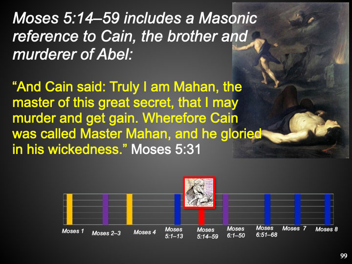 Moses 5:14–59 includes a Masonic