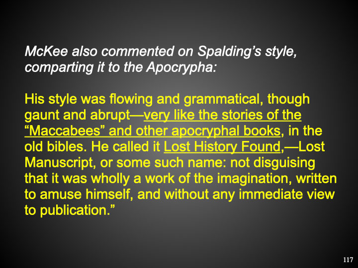 McKee also commented on Spalding’s