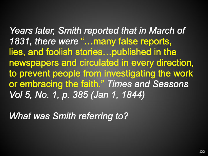 Years later, Smith reported that 