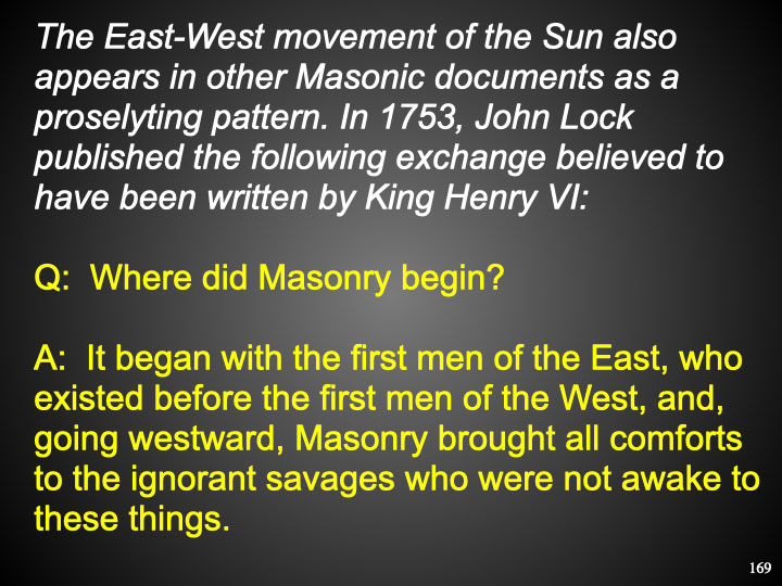 The East-West movement of the