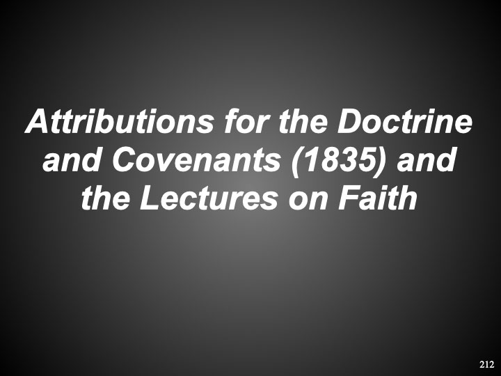 Attributions for the Doctrine and